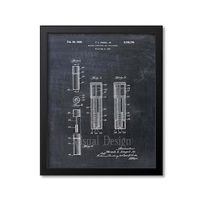 Mascara Patent Print - Mascara Patent Art Print - Beauty Poster - Beauty Art - Makeup Wall Art