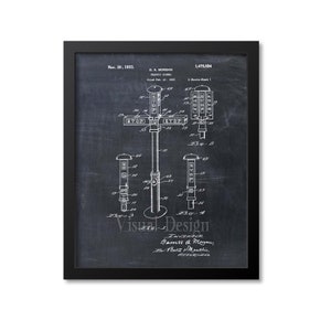 Vintage Car Wall Art, Traffic Light Patent Print Wall Art, Driver Gift