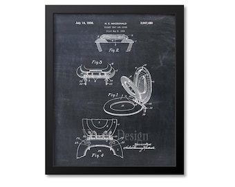 Toilet Seat and Cover, Patent Art Print, Patent Poster, Bathroom Decor, Bathroom Art