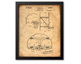 Basketball Goal Patent Print Basketball Patent Art Print