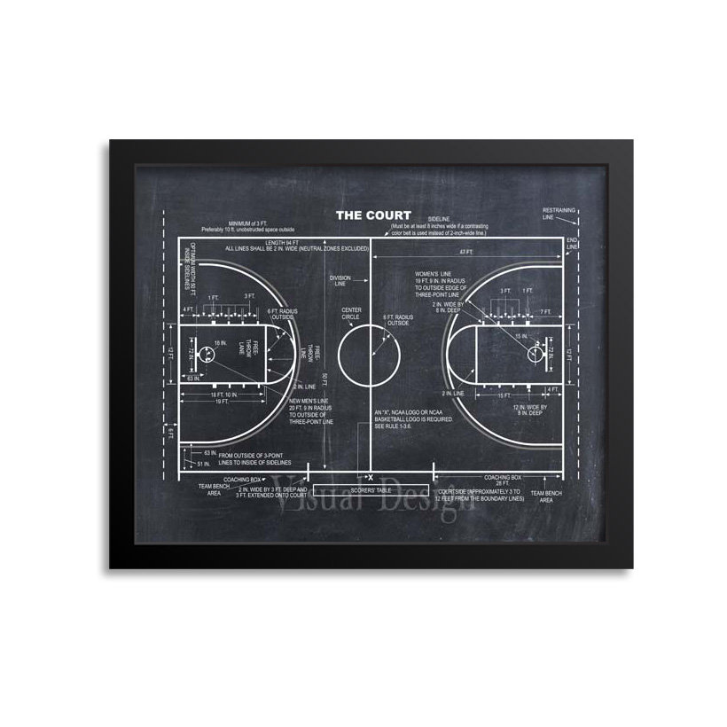 Basketball Coach Gift - Basketball Decor - Basketball Court Poster - Basketball Patent Print - Basketball Wall Art Gift