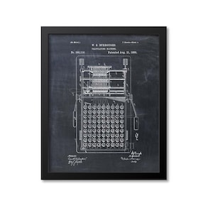 Adding Machine Wall Art - Patent Art Print - Patent Poster - Calculator - Calculating Machine - Accountant Gift