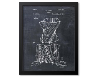 Corset Patent Print from 1884 - Patent Art Print - Patent Poster