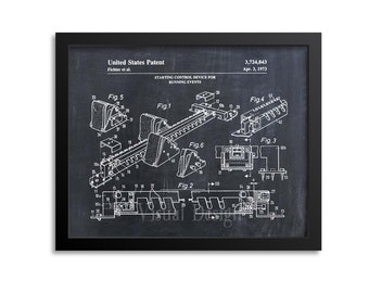 Starting Blocks Patent Print Art - Track Art - Hurdle - Track Coach Gift - Sprint Sprinter