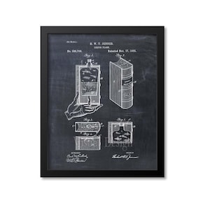 May include: Black and white patent drawing of a liquor flask design. The drawing shows a flask with a hidden compartment for storing liquor. The patent number is 330,709 and the patent date is November 17, 1885. The inventor's name is H.W.T. Jenner.