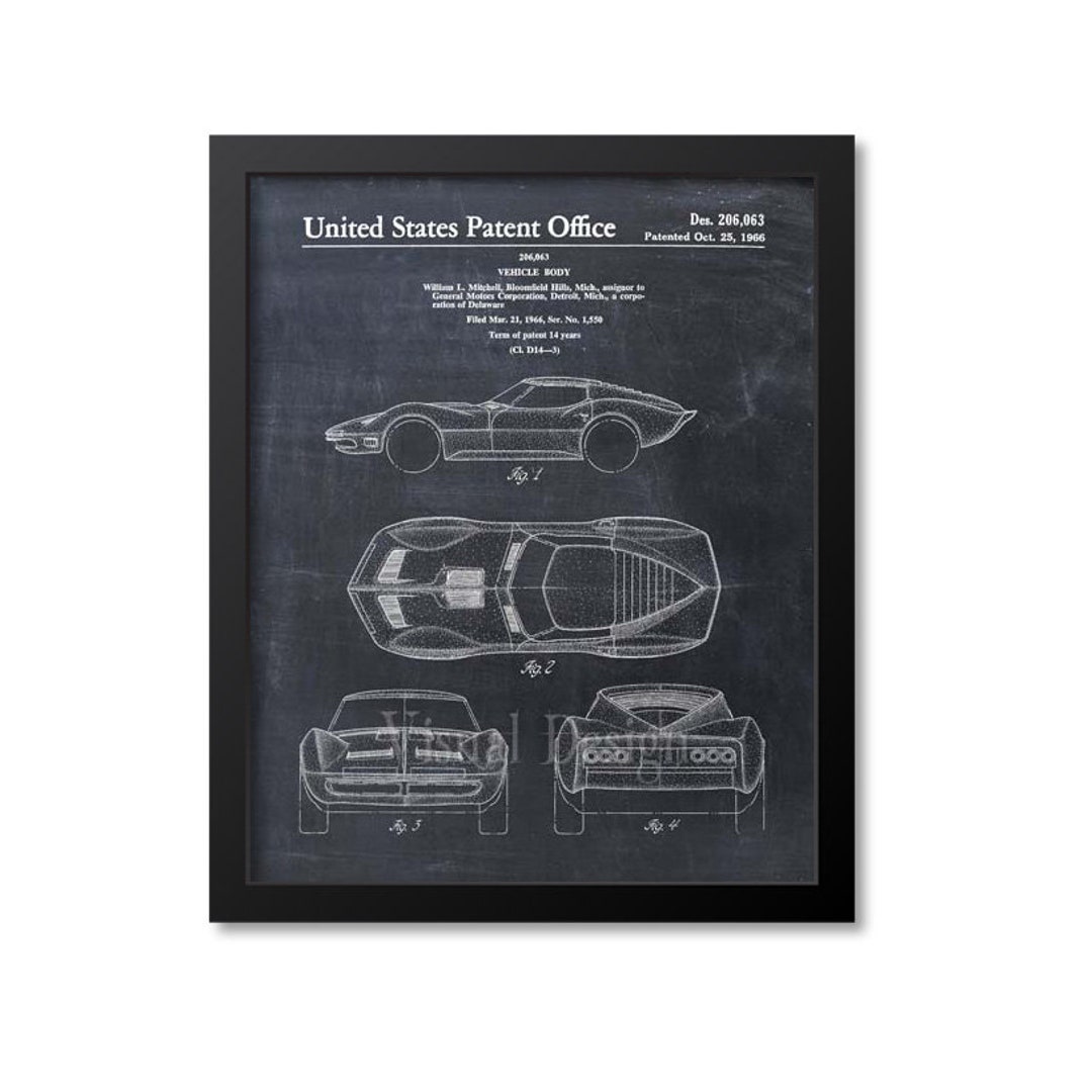 Sports Car Wall Art Patent Print, Auto Patent Wall Art Print, Car ...