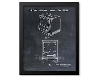 Eerste computeroctrooiafdruk - poster met gepatenteerde muurkunstprint - staand