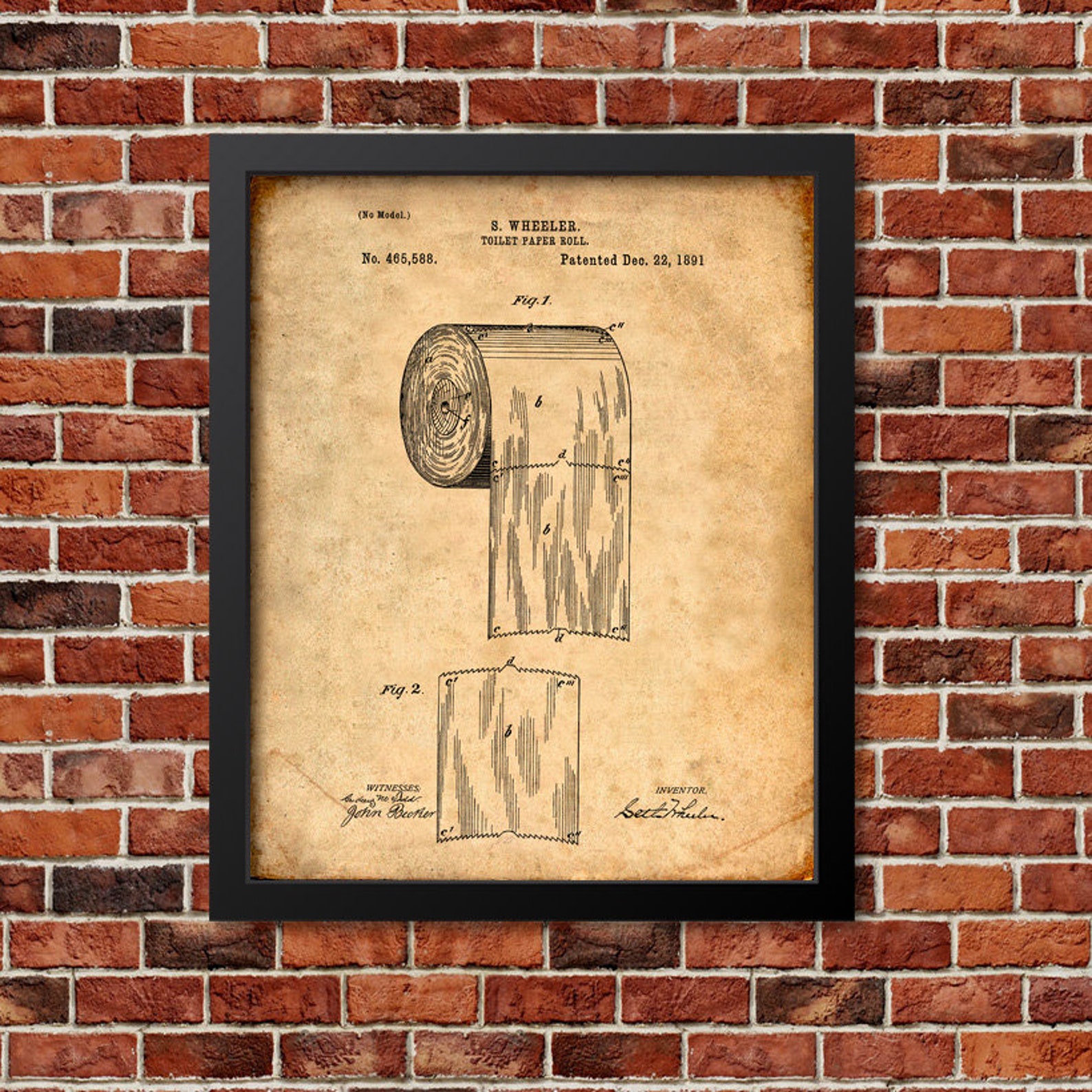 Toilet Paper Patent Print Patent Art Print Patent Poster | Etsy