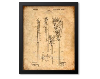 Lacrosse Stick Patent Print Wall Art