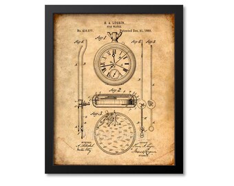 Stopwatch Patent Print Wall Art, Track Coach Gift, Track Wall Art