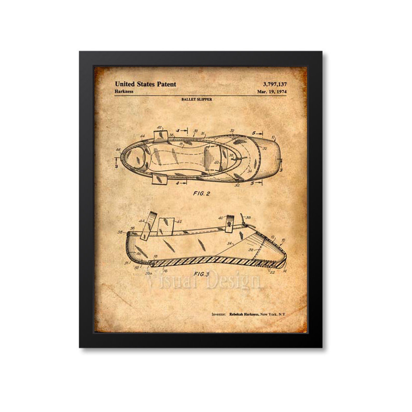 ballet shoe patent print, ballet patent art, ballet poster, ballerina art, dance art print, dancer gift