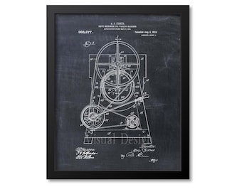Electric Washing Machine Patent Print Washing Machine Patent Art Print - Patent Poster - Kitchen Decor - Laundry Art - Laundry Room
