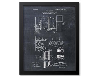 Air Conditioning Patent Print From 1906 - Patent Art Print - Patent Poster