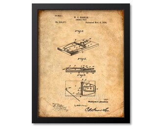 Mousetrap Patent Print Mouse Trap Pest Control Rodent