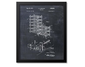Wine Rack Patent Print, Wine Wall Art, Wine Lover Gift, Wine Decor, Wine Art Poster