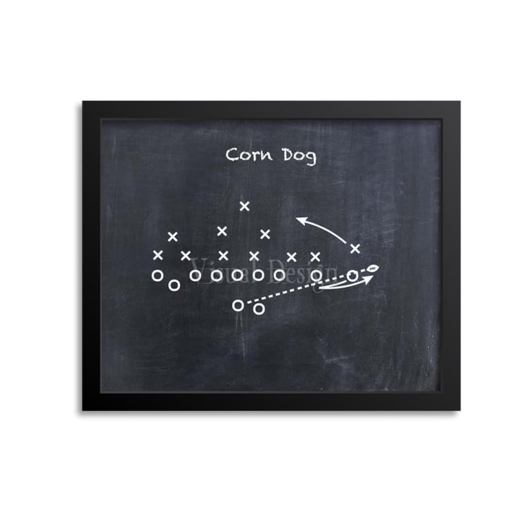 Corn Dog Football Play Football Art Kansas City Chiefs Football Poster Sports Art Football Play