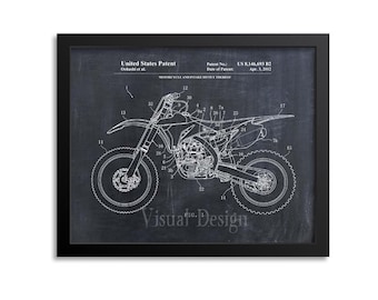 Dirt Bike Patent Print Wall Art Poster