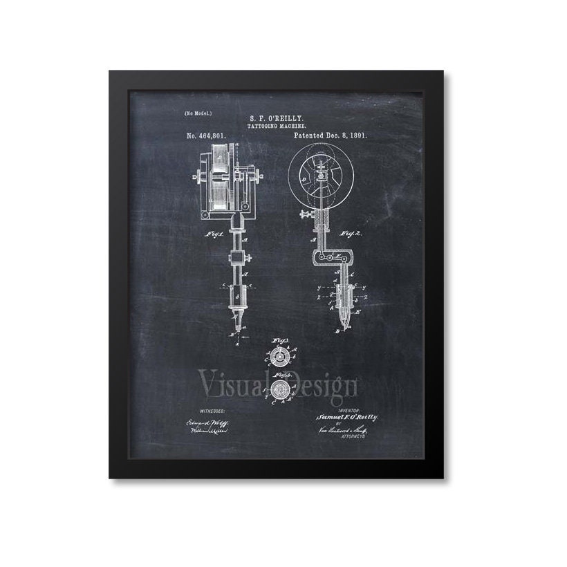 1904 Tattoo Gun Patent Prnt - Etsy