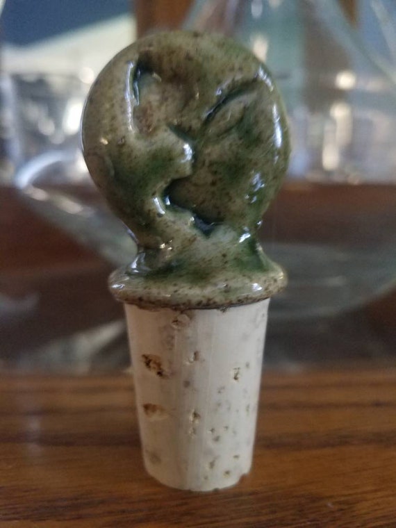 Handmade Pottery Wine Bottle Stopper Decorative Wine Cork Etsy