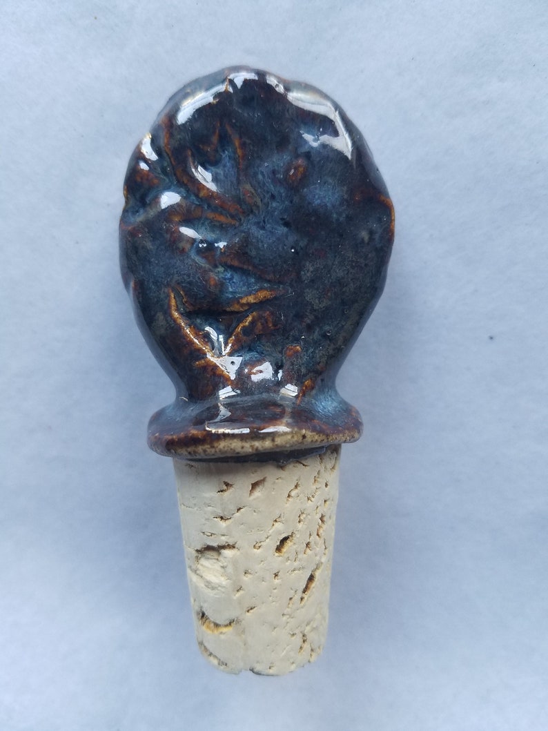 Handmade Pottery Wine Bottle Stopper Decorative Wine Cork Etsy