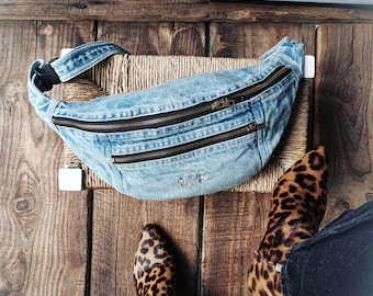 Riñonera "Betty" en denim lavado