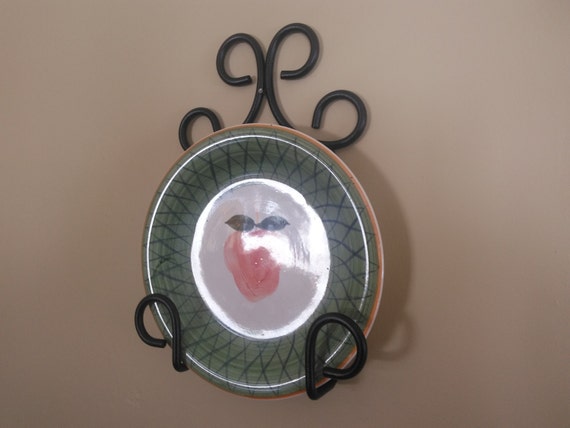 Metal Plate Rack Plate Holder Plate Hanger Plate Display Maximum Depth of 1 and Dia. of 7 1 2 to 8 1 2 Wall Mounted Wrought Iron Etsy