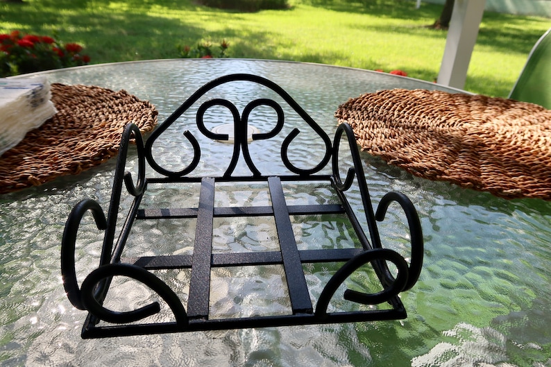 Metal Napkin Holder Black Wrought Iron Handmade Etsy