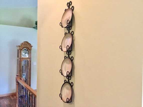 Metal Plate Rack Plate Holder Plate Hanger Plate Display Maximum Depth of 1 and Dia. of 7 1 2 to 8 1 2 Wall Mounted Wrought Iron Etsy