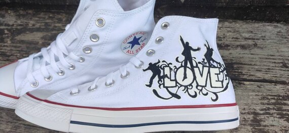 Barbell Converse  Hand Painted Custom Converse – With love, Paint