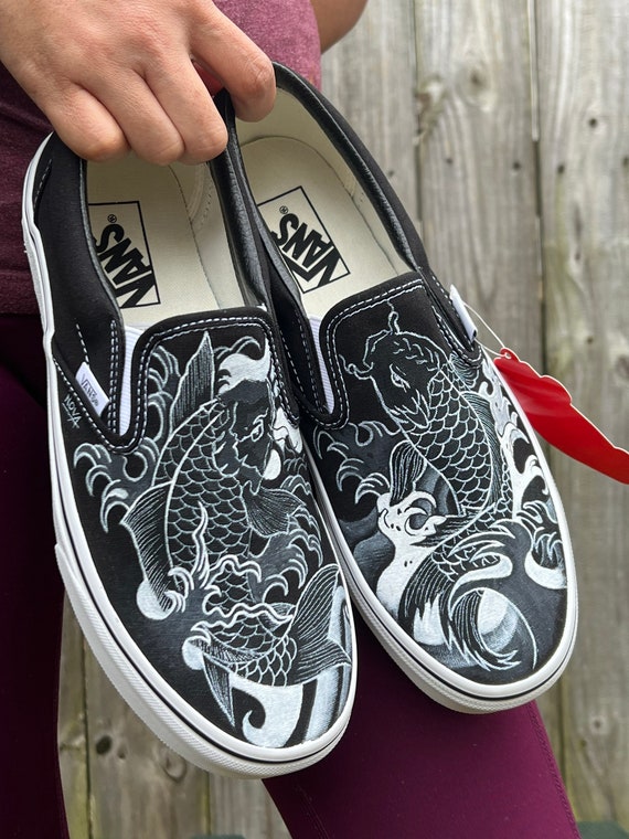 How to Paint On Black Vans, Custom Shoes
