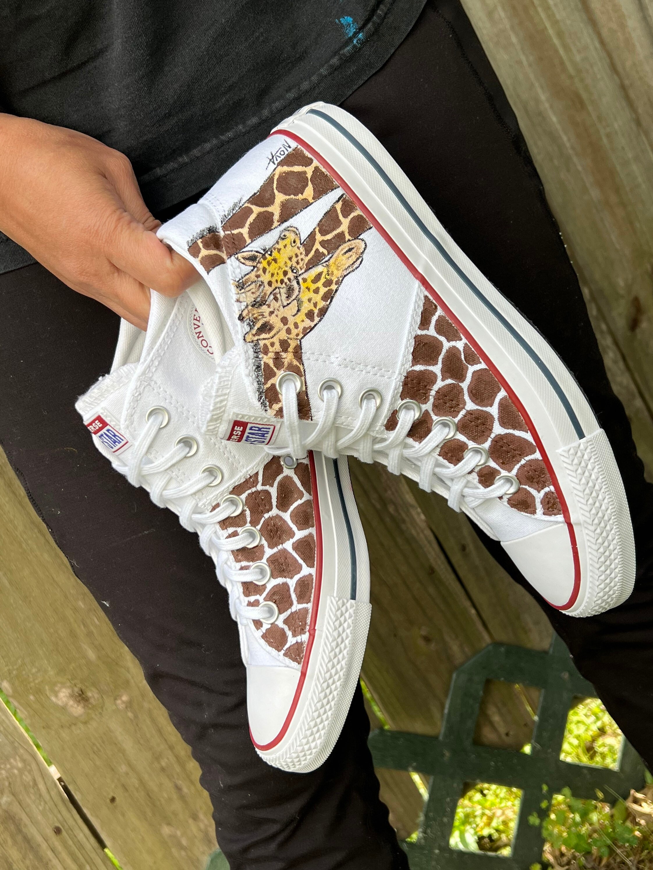 Giraffe print converse shoes hotsell
