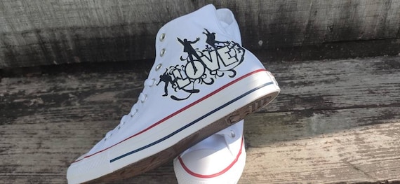 Barbell Converse  Hand Painted Custom Converse – With love, Paint