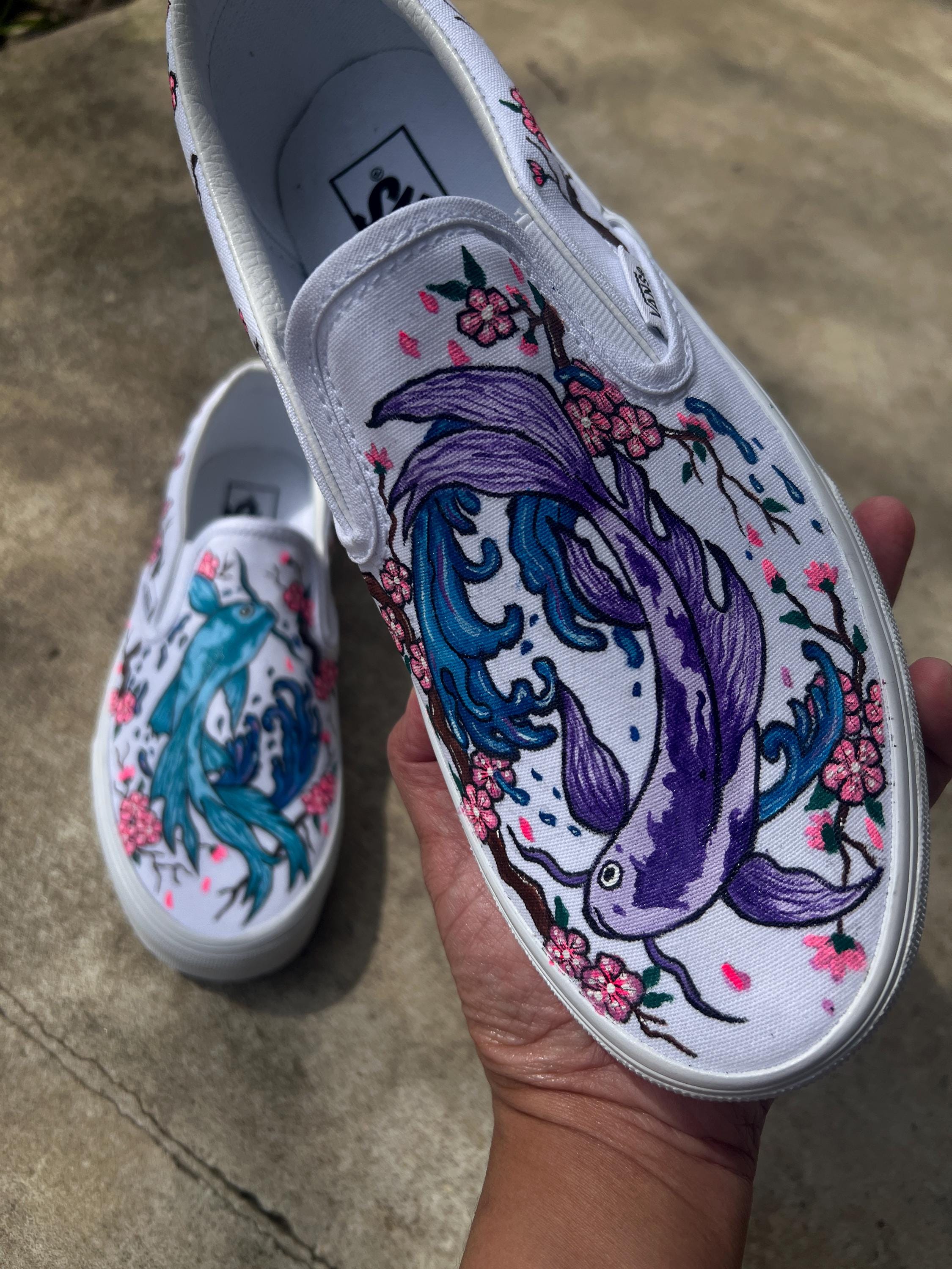 Vans Shoes Cherry Blossom - Etsy
