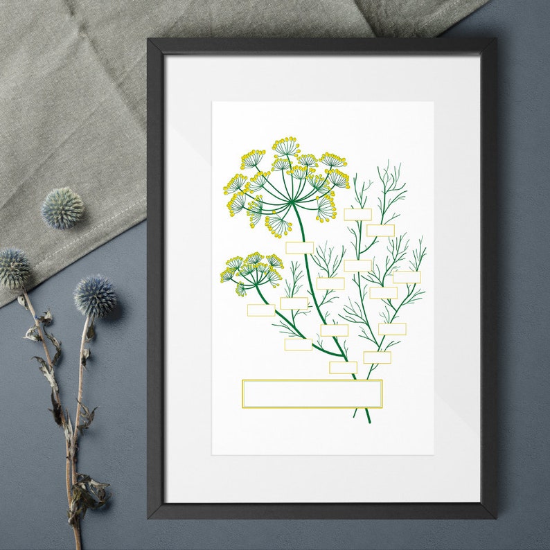A Fill in Family Tree DILL Etsy