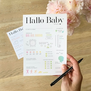 Babyparty-Tippkarte – tolles Ratespiel für die Babyshower