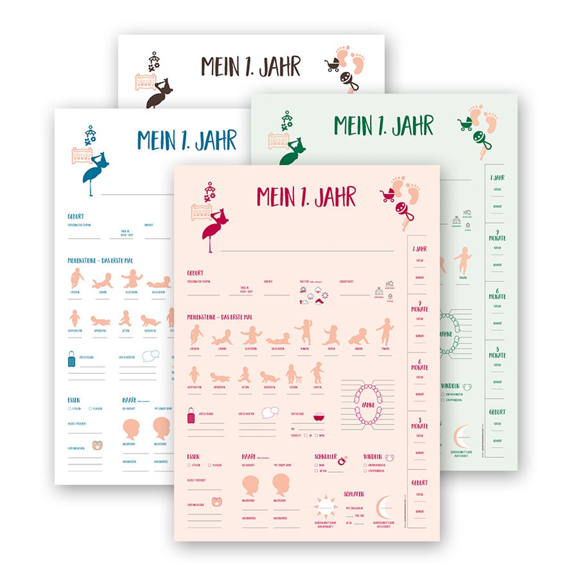 BabyPoster: Babys erstes Jahr zum selber eintragen - Etsy.de