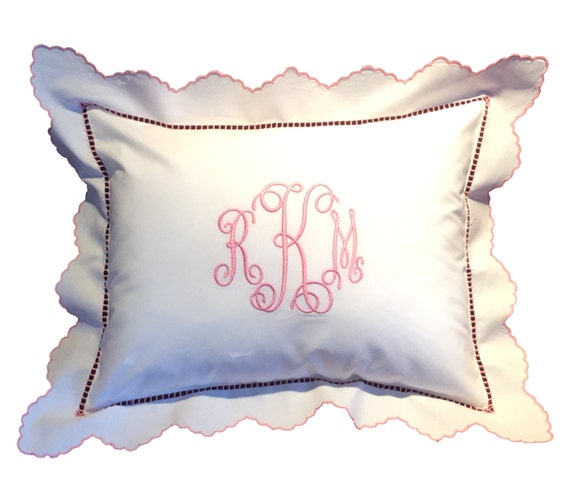 Embroidered Baby Pillow Monogrammed Pillow Tradtional | Etsy