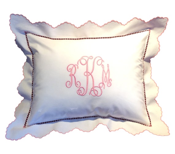 Embroidered Baby Pillow Monogrammed Pillow Tradtional Etsy
