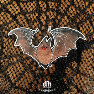 Webbed Bat Sticker – Cute Bat Water Bottle Sticker – Goth Car Decal – Halloween Stickers – Bat Laptop Sticker –  Goth Sticker