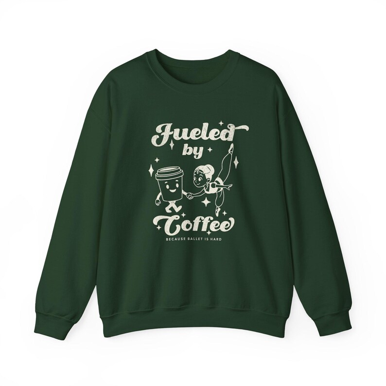Arabian Coffee Nutcracker Sweatshirt, Ballet Christmas Sweater, Dance Teacher Gift, Nutcracker Ballet Holiday Pullover, Ballerina Gift Forest Green