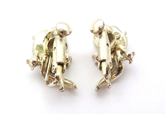 Orecchini A Clip In Lucite Vintage Anni '80: Gioielli Vistosi Con Strass Viola E Rosso - Foto 9