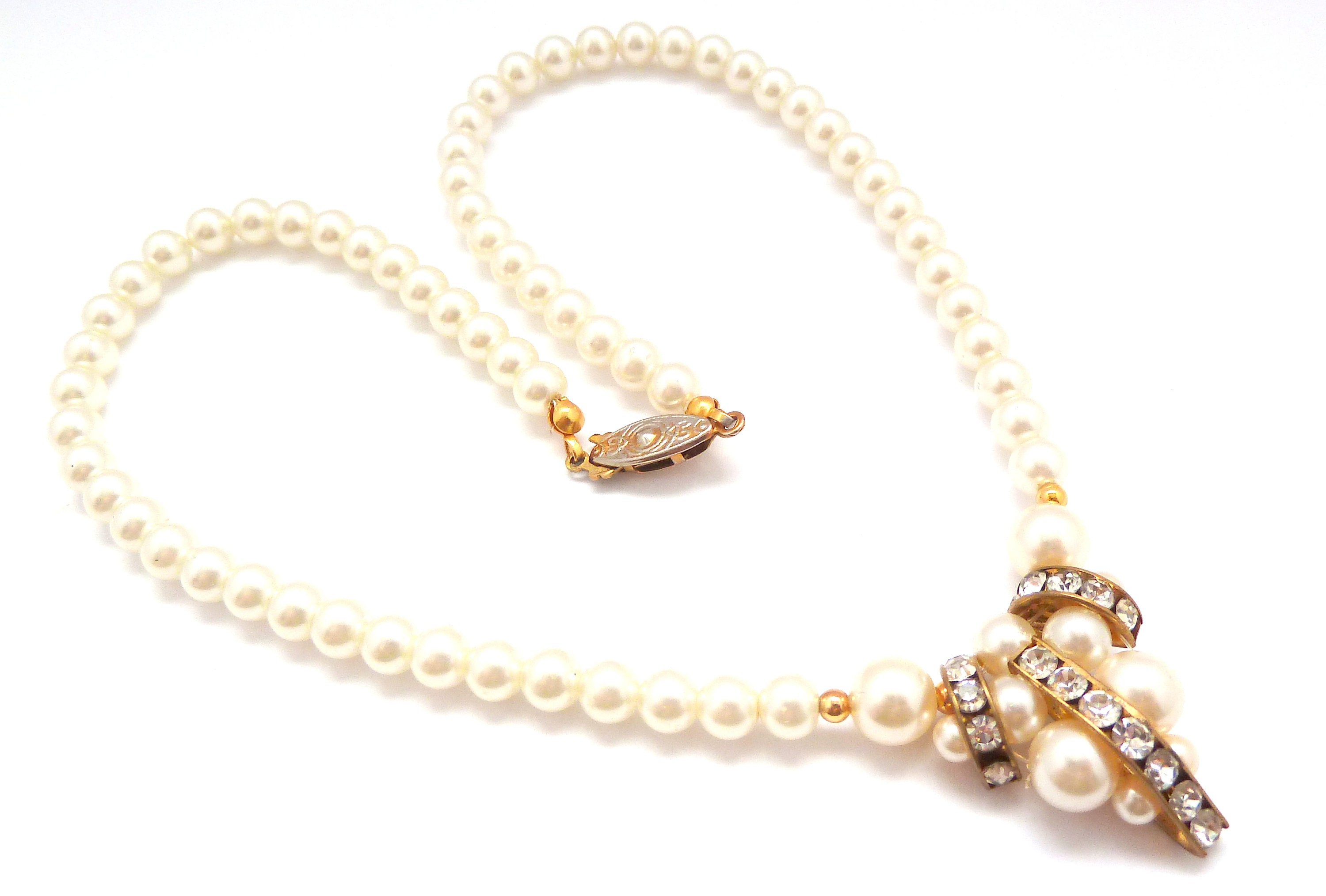 Collier Ancien Vintage En Perles De Corne Naturelle Beige - Ras De Cou Authentique