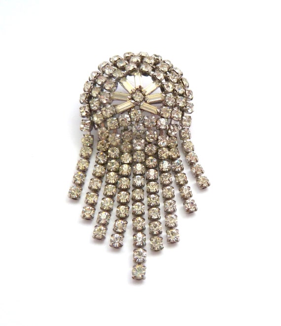 Vintage Large Rhinestone Set Statement Design Cas… - image 1