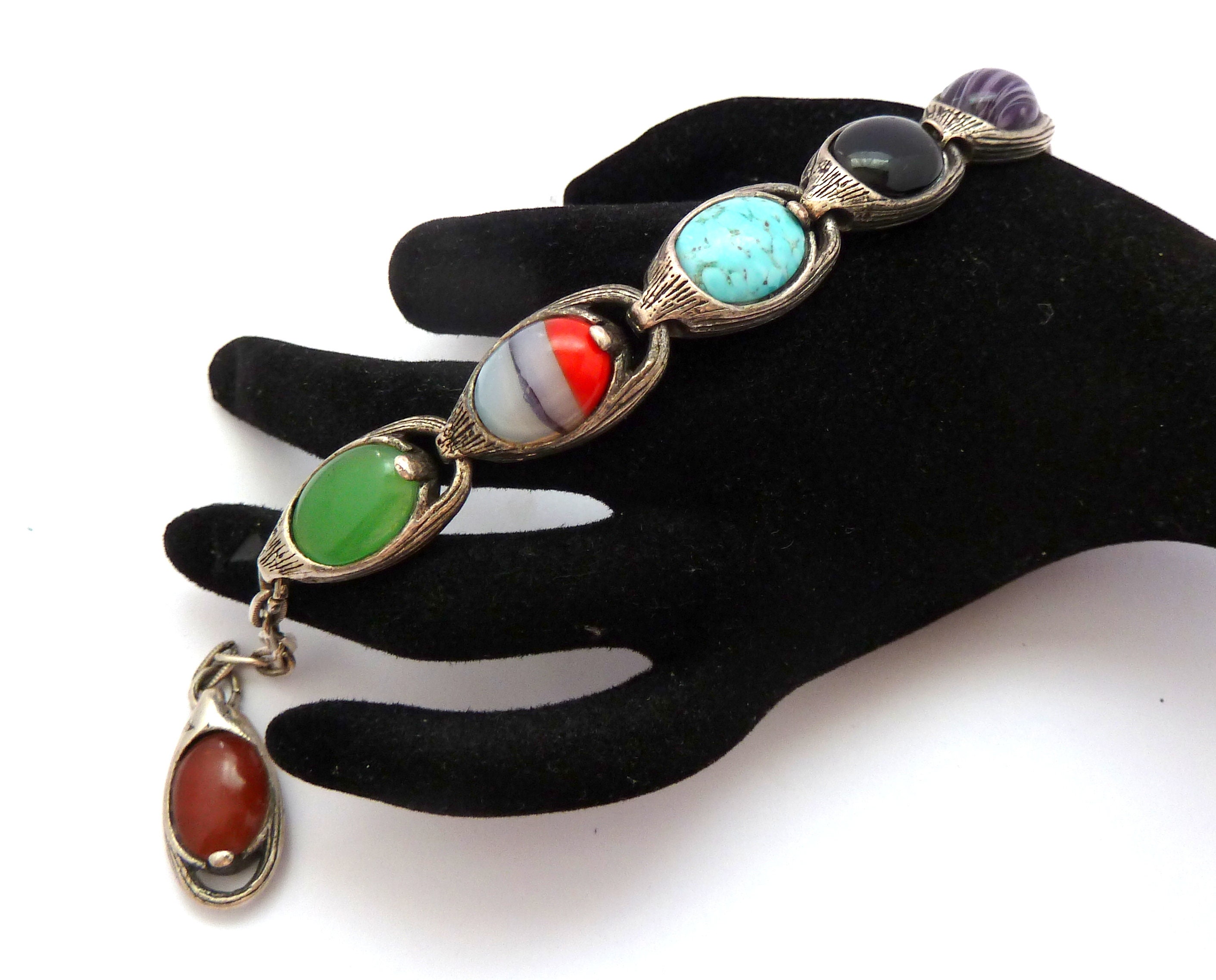 Vintage Miracle Naturalistic Design Faux Gemstone Adjustable