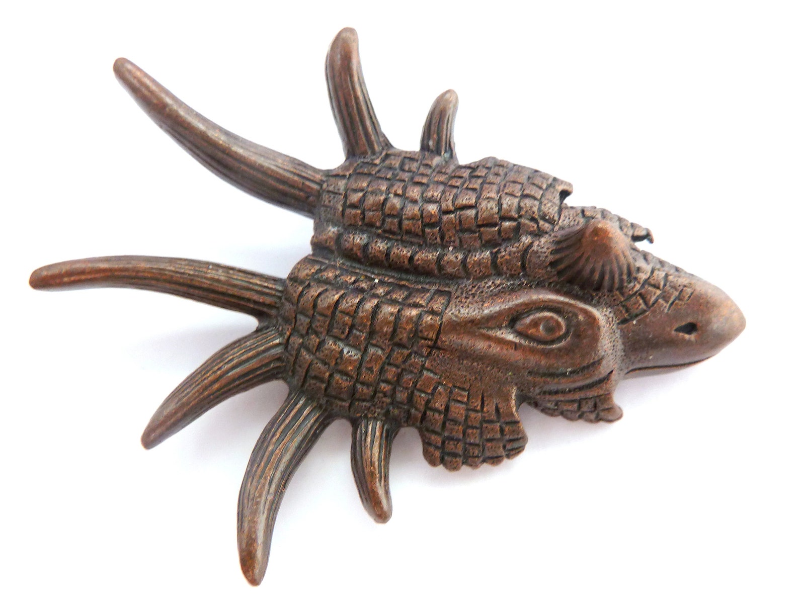 Vintage Large Spiked Dinosaur Head Design Retro Brooch 90s | Etsy