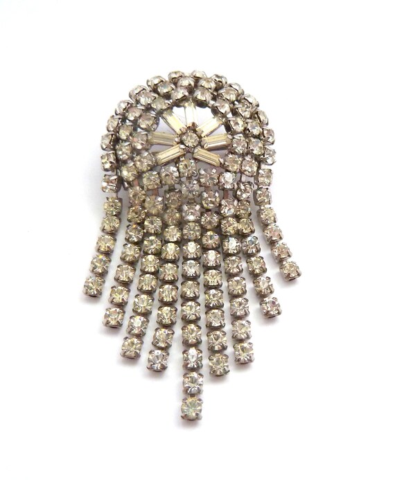 Vintage Large Rhinestone Set Statement Design Cas… - image 2