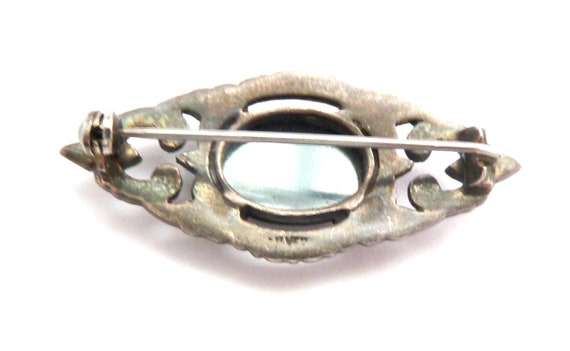 Broche Vintage Argent Massif Et Marcassites - Années 30/40 - Occasion