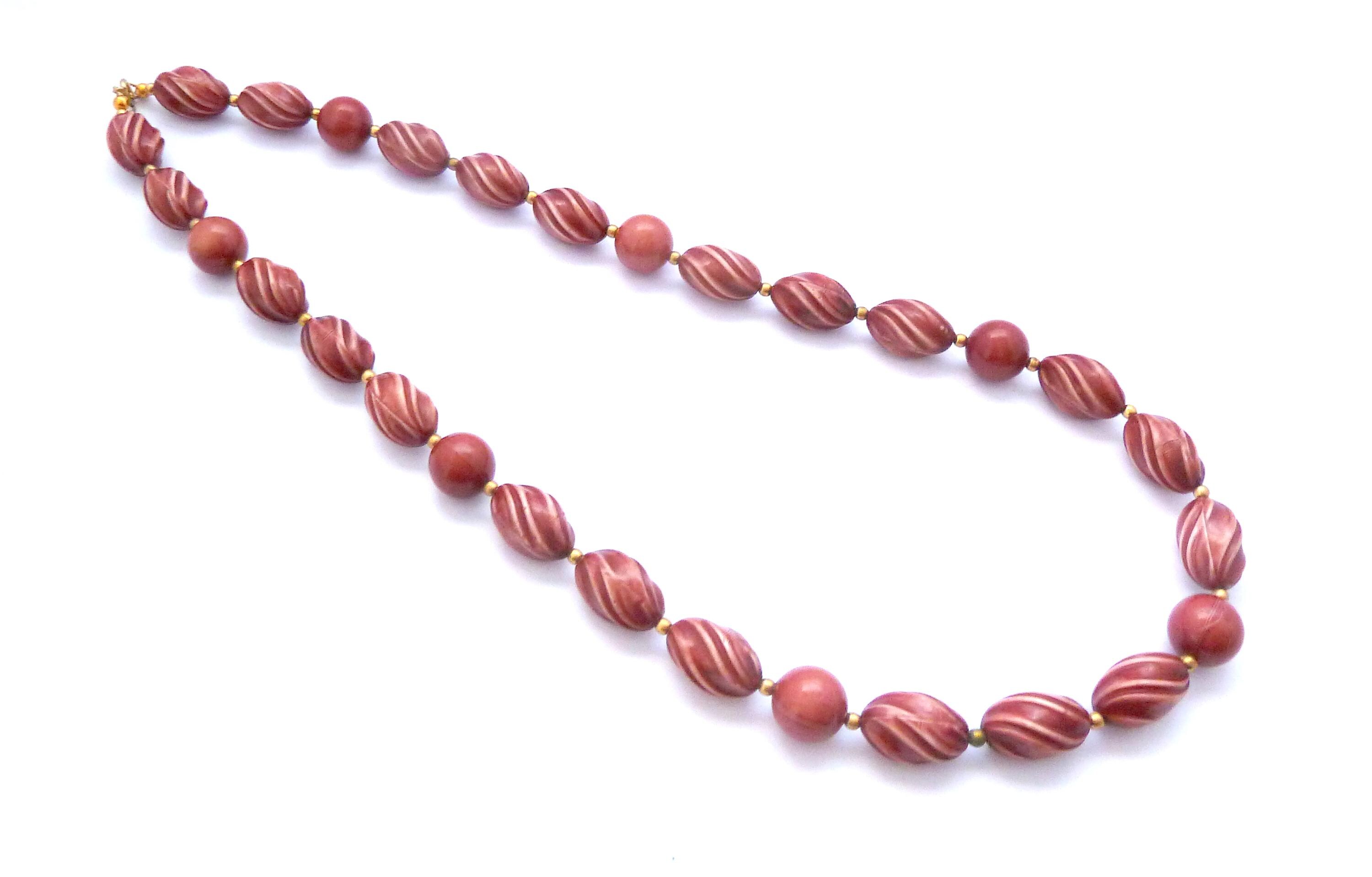 Collier Torsade Micro-perles - Style Années 60/70 - Multicolore Sur Métal Argenté - Vintage