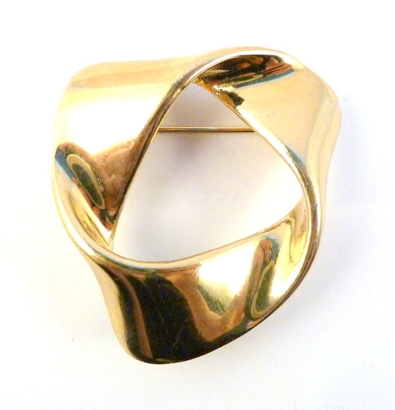 Vintage Brooch, Modernist Style Abstract Design P… - image 4