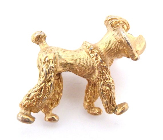 Vintage Brooch Quirky Poodle Dog Design Pin 60s 70s 